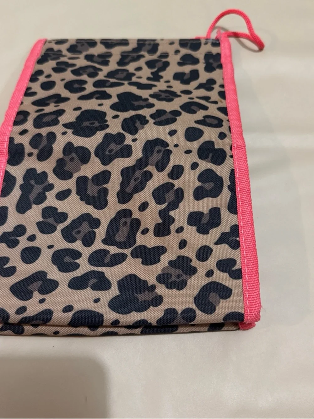 Leopard Print Backpack with Hot Pink Accents